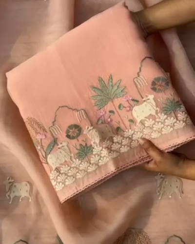 Pure Organza with Threadwork